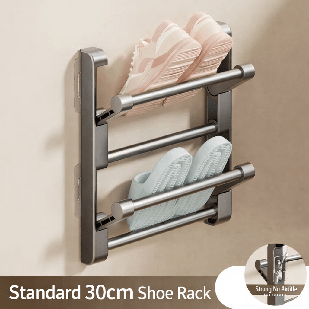WANDORDNER - Wall-mounted shoe rack with drainage for space-saving storage