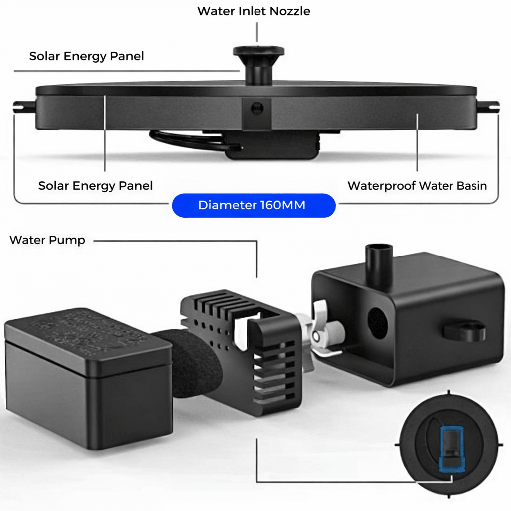 BIRDBUDDY – Solar Bird Fountain for a Lively Garden Oasis