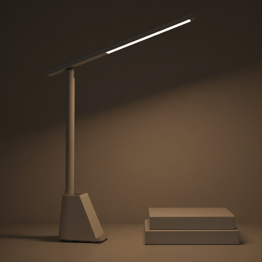 FOLDLITE – Intelligente, faltbare LED-Schreibtischlampe mit Akku & Dimmfunktion