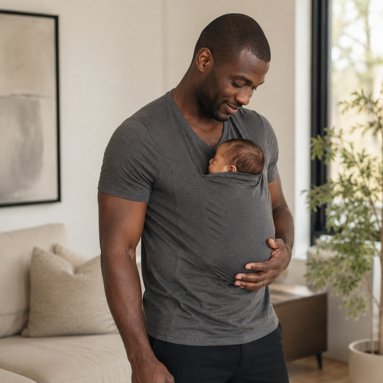 NESTCARRY – T-shirt porte-bébé innovant pour proximité et confort d'allaitement