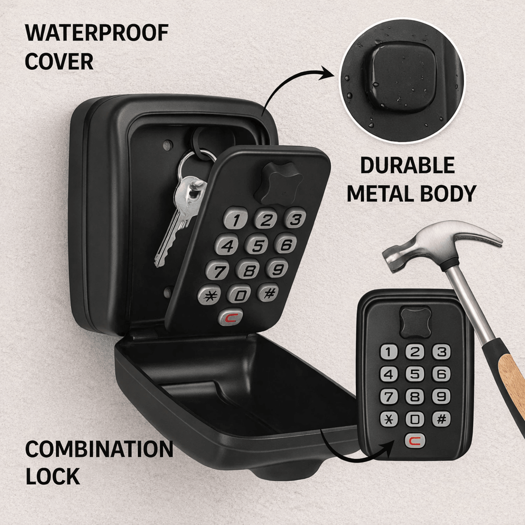 KEYFORT – cassaforte portachiavi da esterno per custodire le chiavi in modo sicuro e resistente alle intemperie