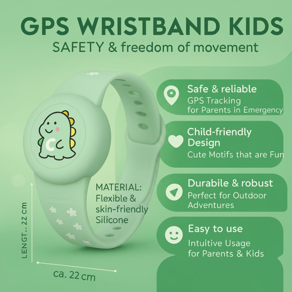 SAFEWRIST – Braccialetto GPS colorato per bambini con cinturino facilmente regolabile
