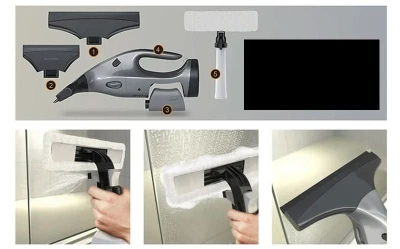 GLASSYON – Schnurloser elektrischer Fensterstaubsauger für streifenfreie Ergebnisse