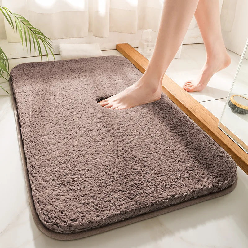 CloudLuxe Alfombrilla de baño – Alfombrilla de lujo supergruesa con superficie ultrasuave y base antideslizante