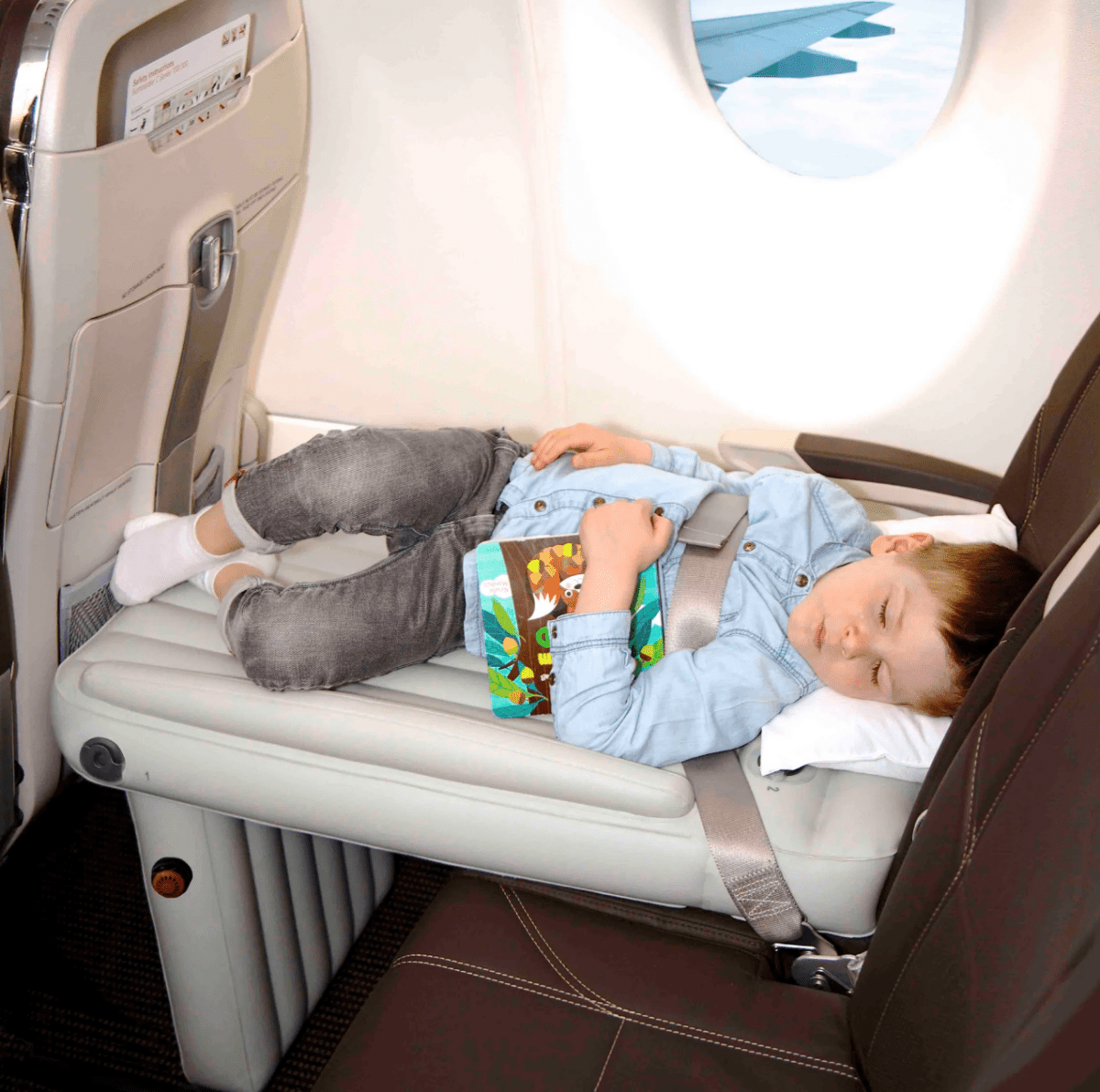 SkyComfort – Lit de siège d'avion gonflable pour tout-petits pour un voyage confortable