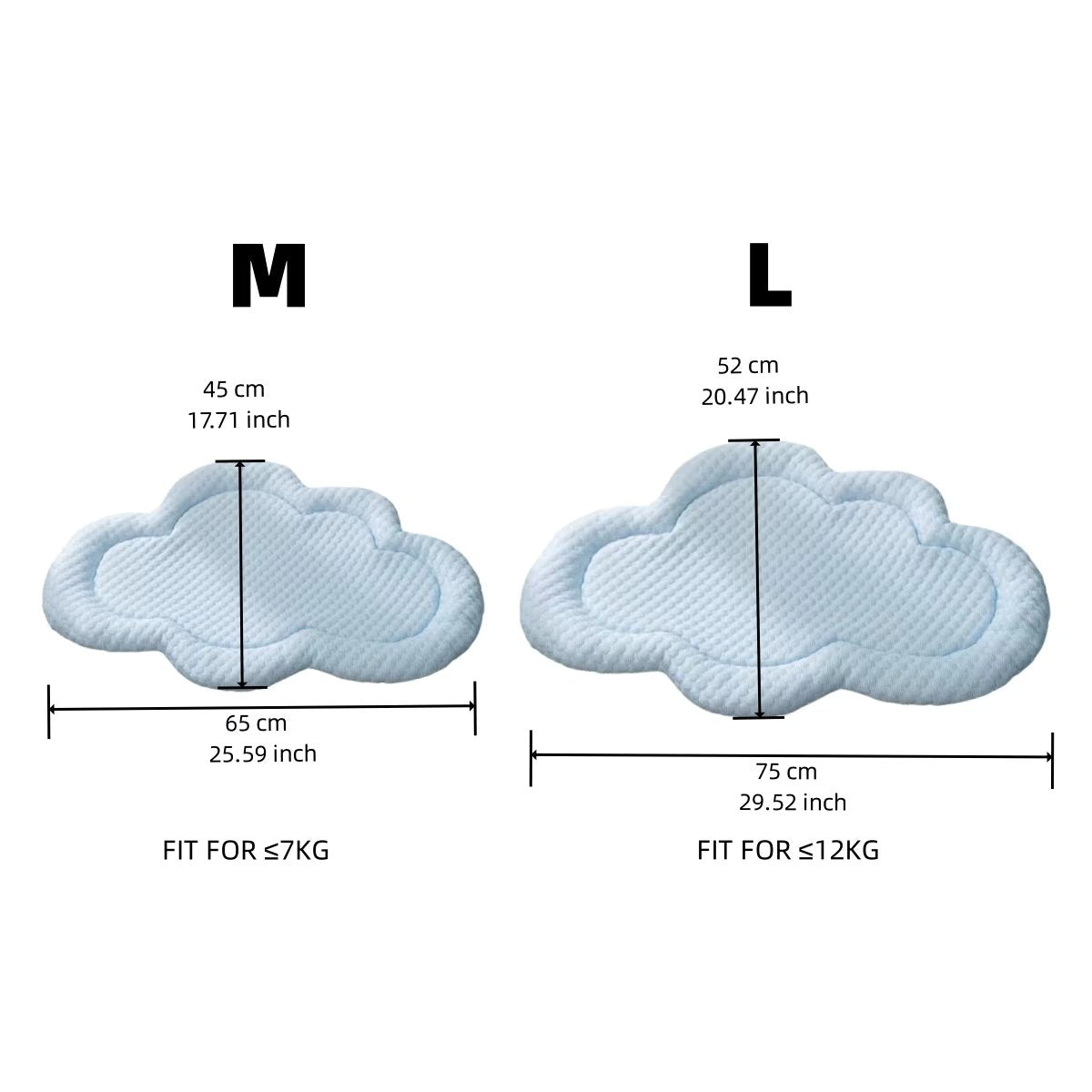 Wolkenförmige Kühlmatte für Hunde – Atmungsaktive und Bequeme Hunde Kühlmatte, Ideal für Heiße Tage-2