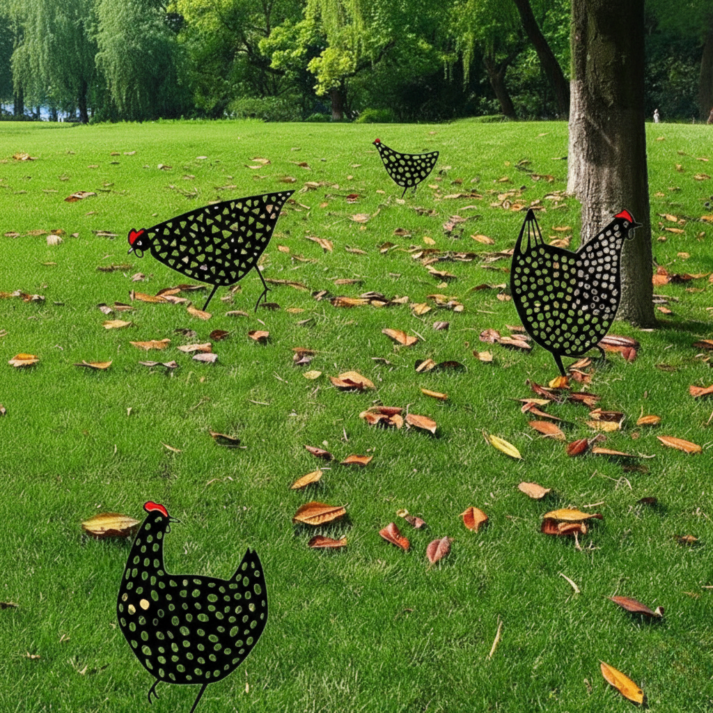Cluckura – Wetterfeste Hühnerstatue aus Metall für Garten und Terrasse 1