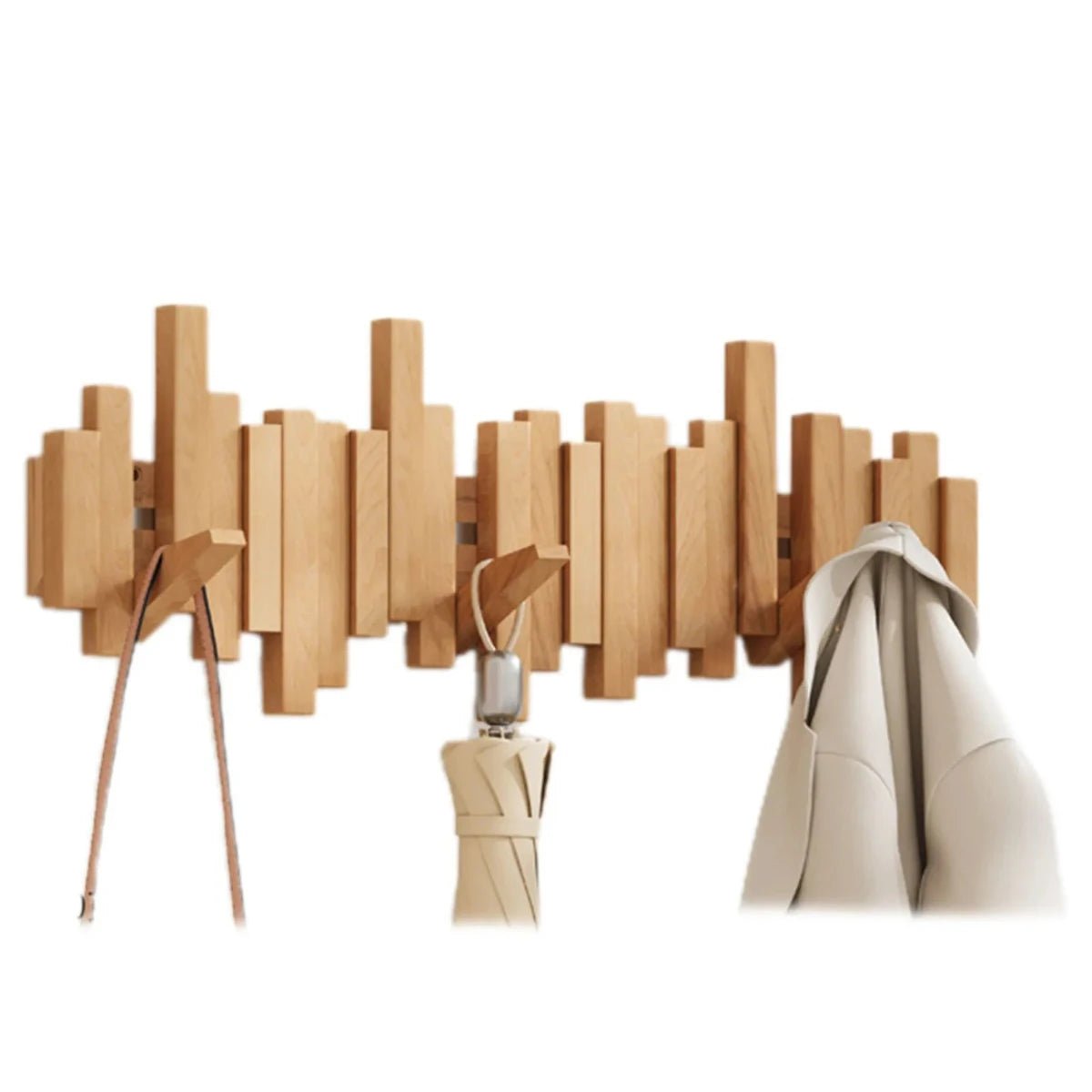 Piano Wall Hook - Wooden wall coat rack in piano design for hallways, bedrooms & offices
