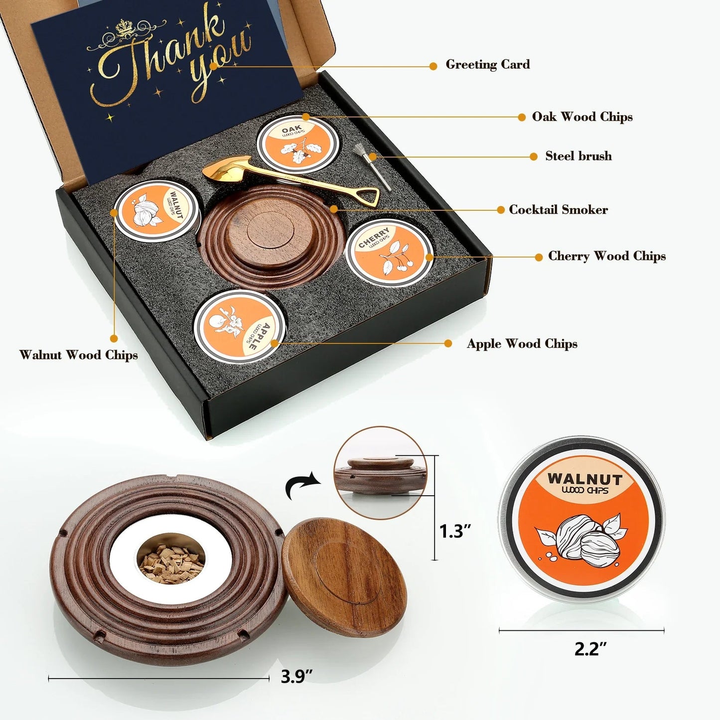 KIT SMOKETAIL – Set de ahumador para cócteles para amantes del whiskey y bourbon