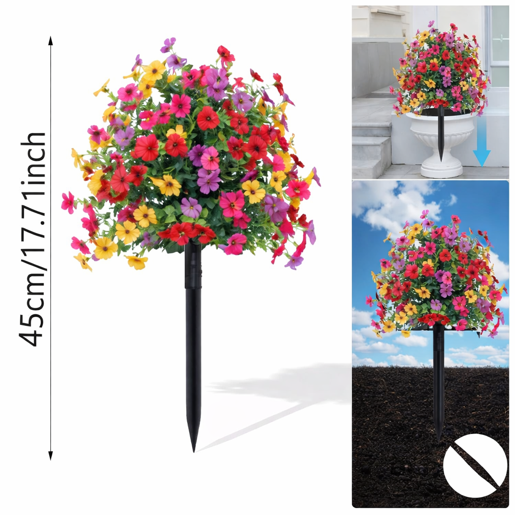 FLORASILK - High-Quality Artificial Silk Flowers with Daisies & Eucalyptus
