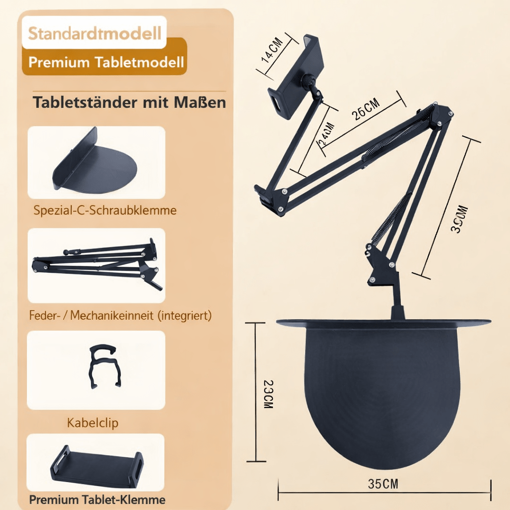 VIEWMATE 360° – Adjustable Tablet Stand for Bed & Table