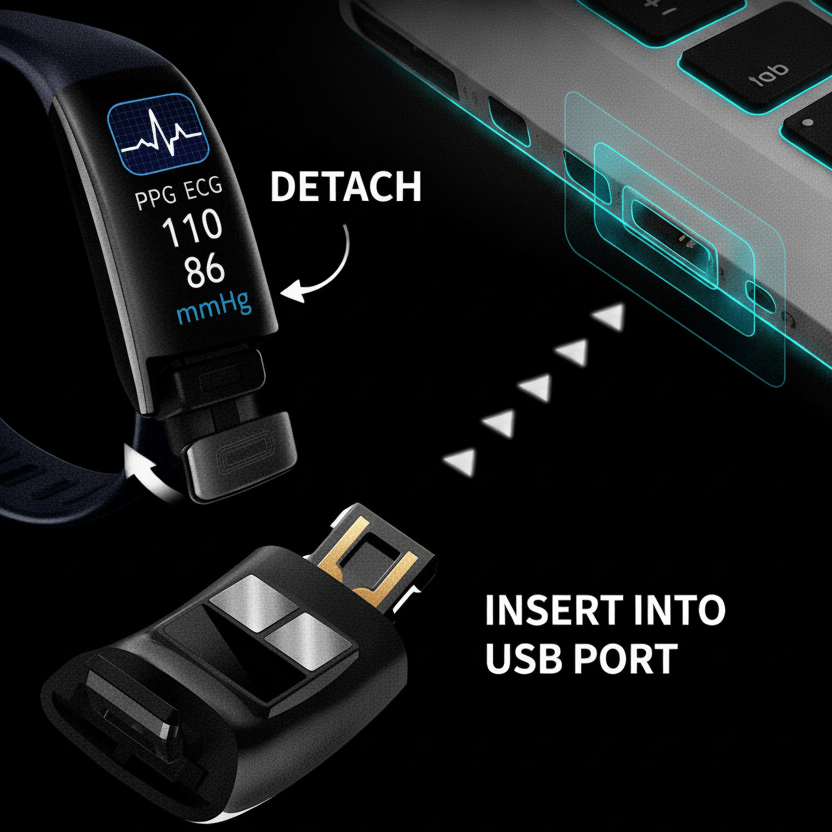 BIOWATCH - Smartwatch with ECG, blood pressure and sleep monitoring