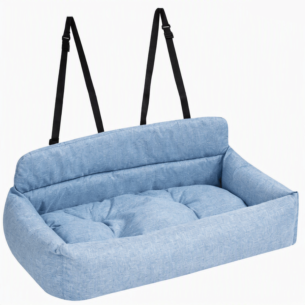 SEATPUP – Grand panier de voiture lavable pour chien, avec sangles de sécurité et maintien antidérapant