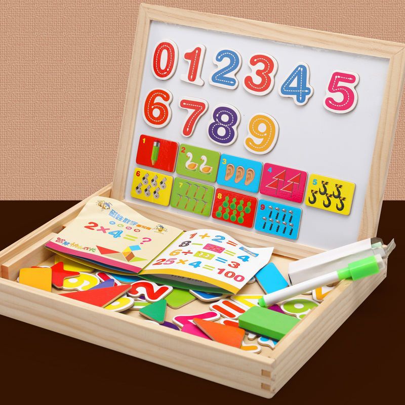 ARTIBLOX – Lavagna Montessori 2-in-1 con lavagna magnetica e lavagna per gessetti per bambini