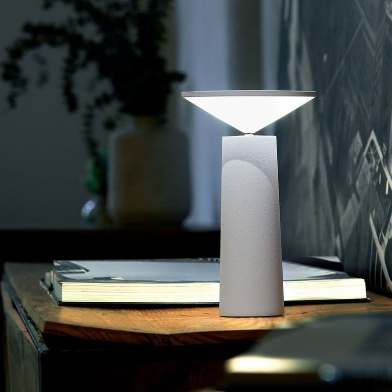 DECOLITE – Minimalistische, dimmbare Tischleuchte mit 360° drehbarem Schirm für moderne Wohnräume 8