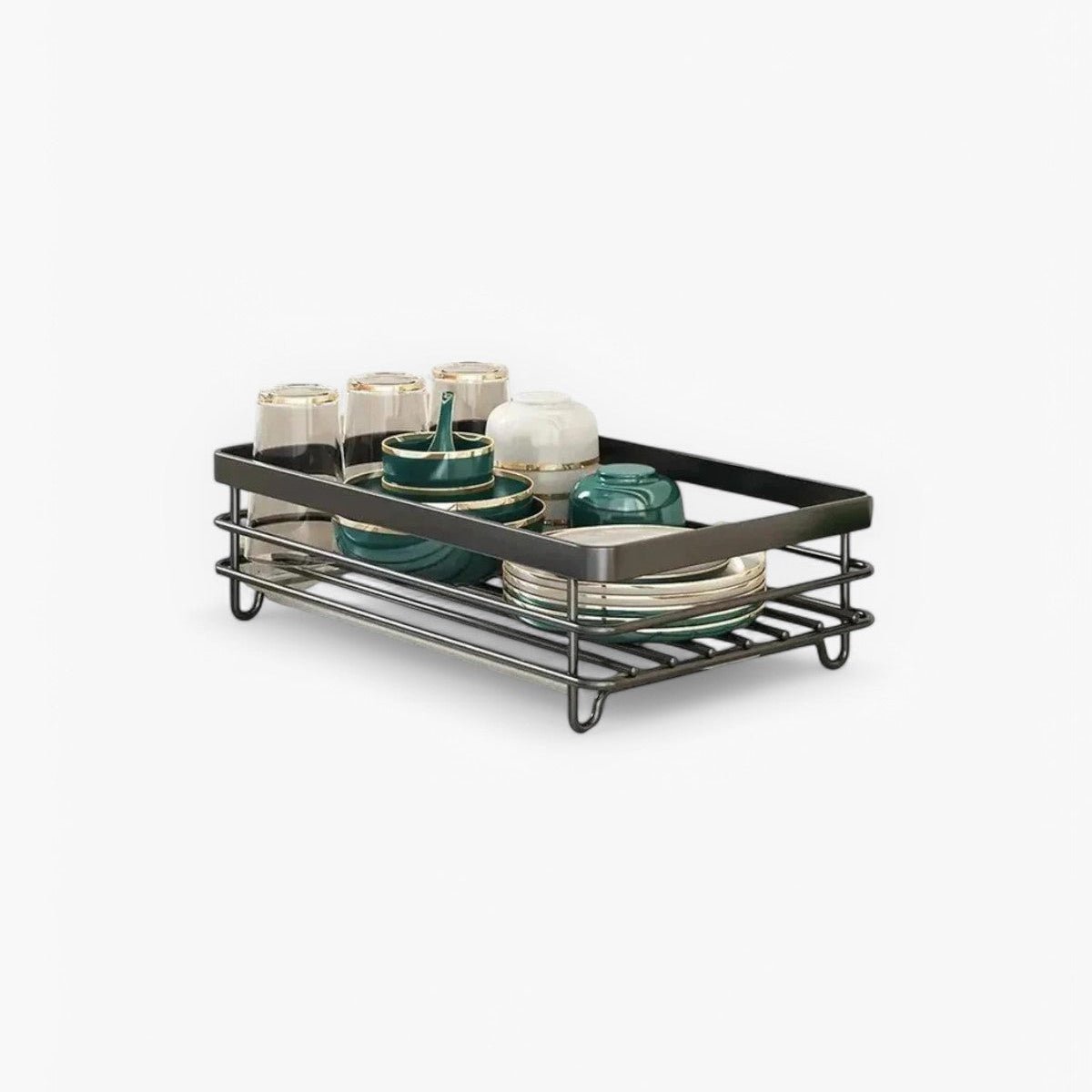 DRYNEAT – Eleganter Geschirrtrockenständer – Platzsparender Küchenorganizer aus Edelstahl 9
