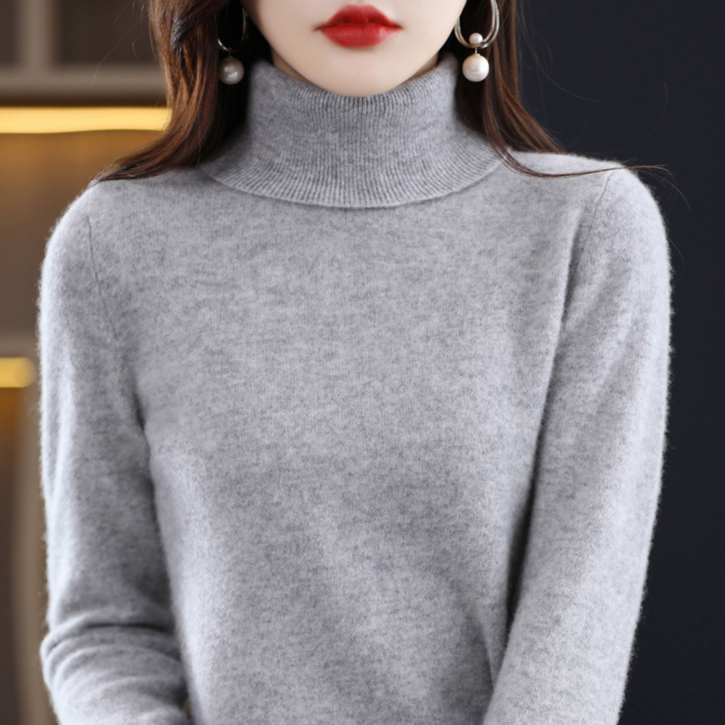 Elena Cashmere Turtleneck - women's turtleneck jumper made from 100% cashmere
