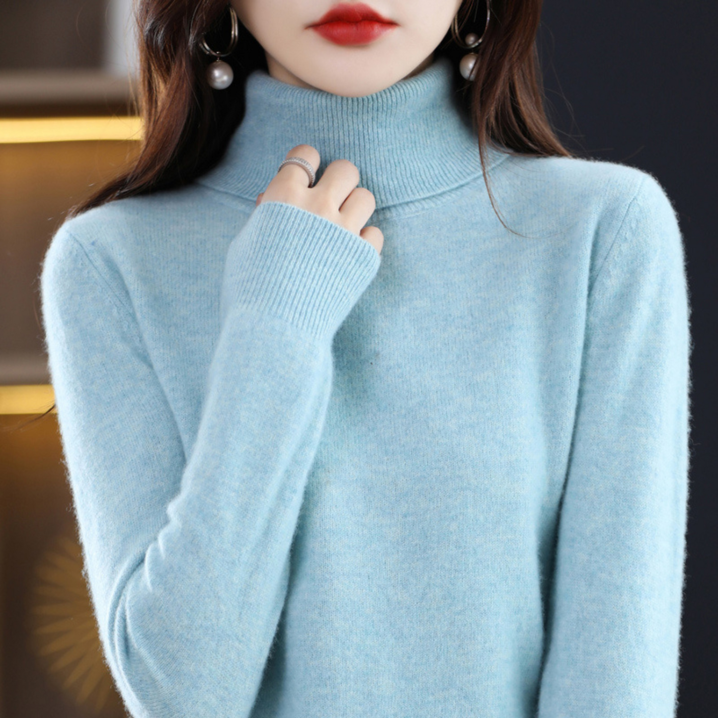 Elena Cashmere Turtleneck - women's turtleneck jumper made from 100% cashmere