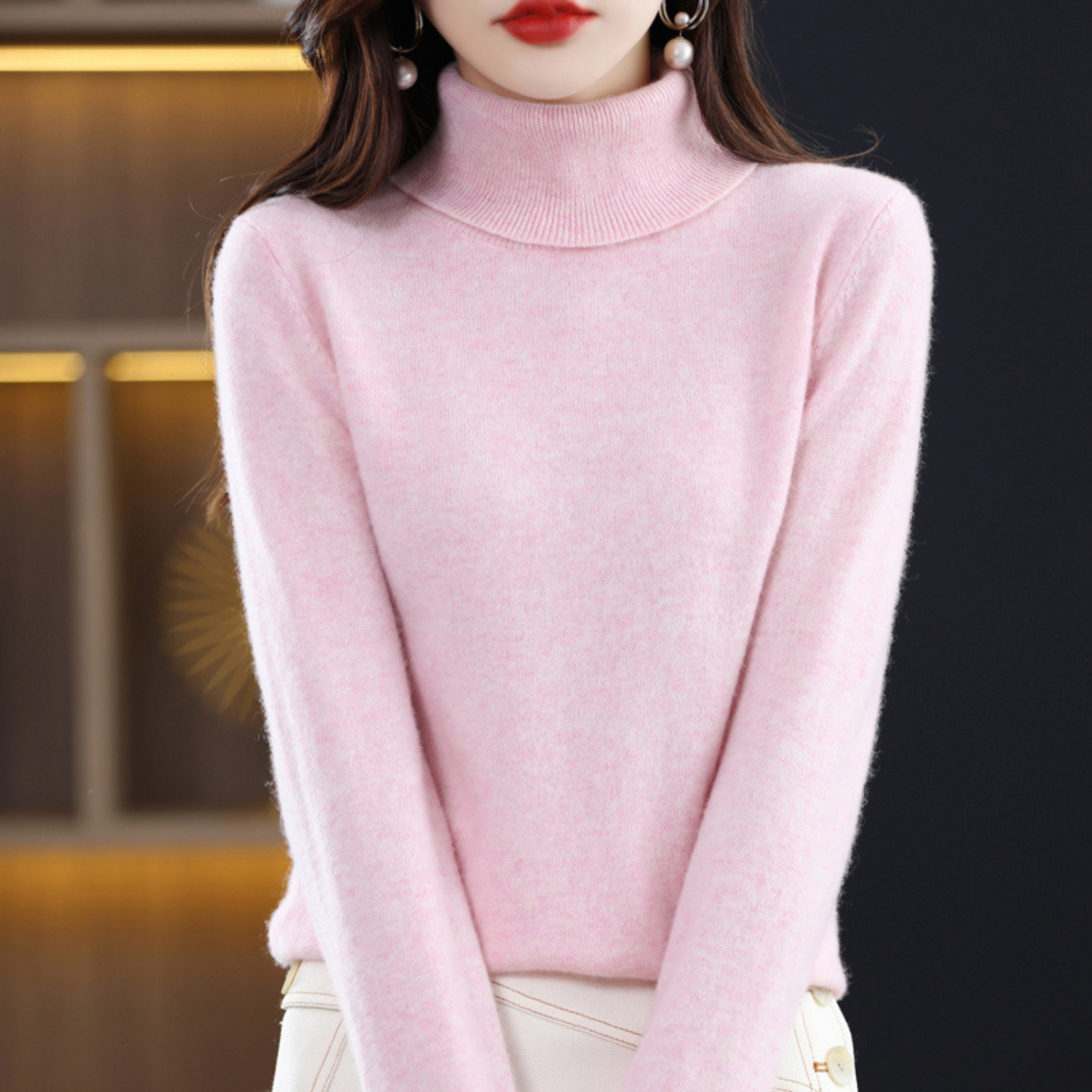 Elena Cashmere Turtleneck - women's turtleneck jumper made from 100% cashmere