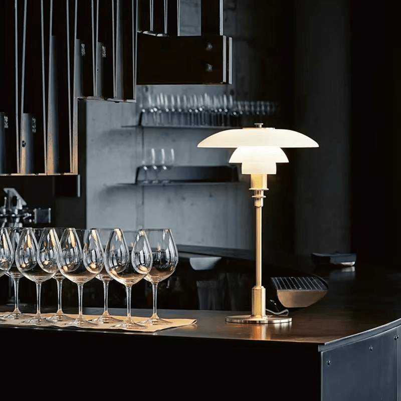 Danish Design Table Lamp - Lampe de table scandinave avec variateur d'intensité lumineuse LED