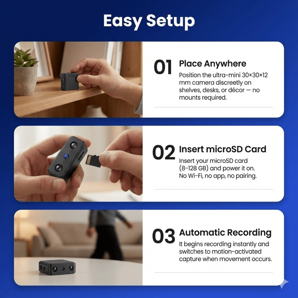 HOMECAM – Small HD Security Camera with Night Vision