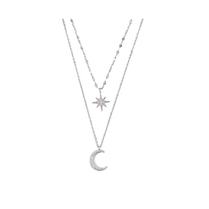 MOONSHINE NECKLACE - Collier double lune pour l'élégance et le romantisme
