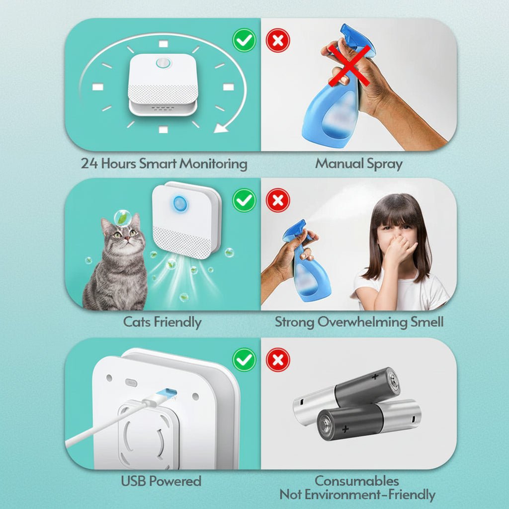 FRESHPAW PURIFIER – Odor neutralizer with motion sensor for cat litter boxes