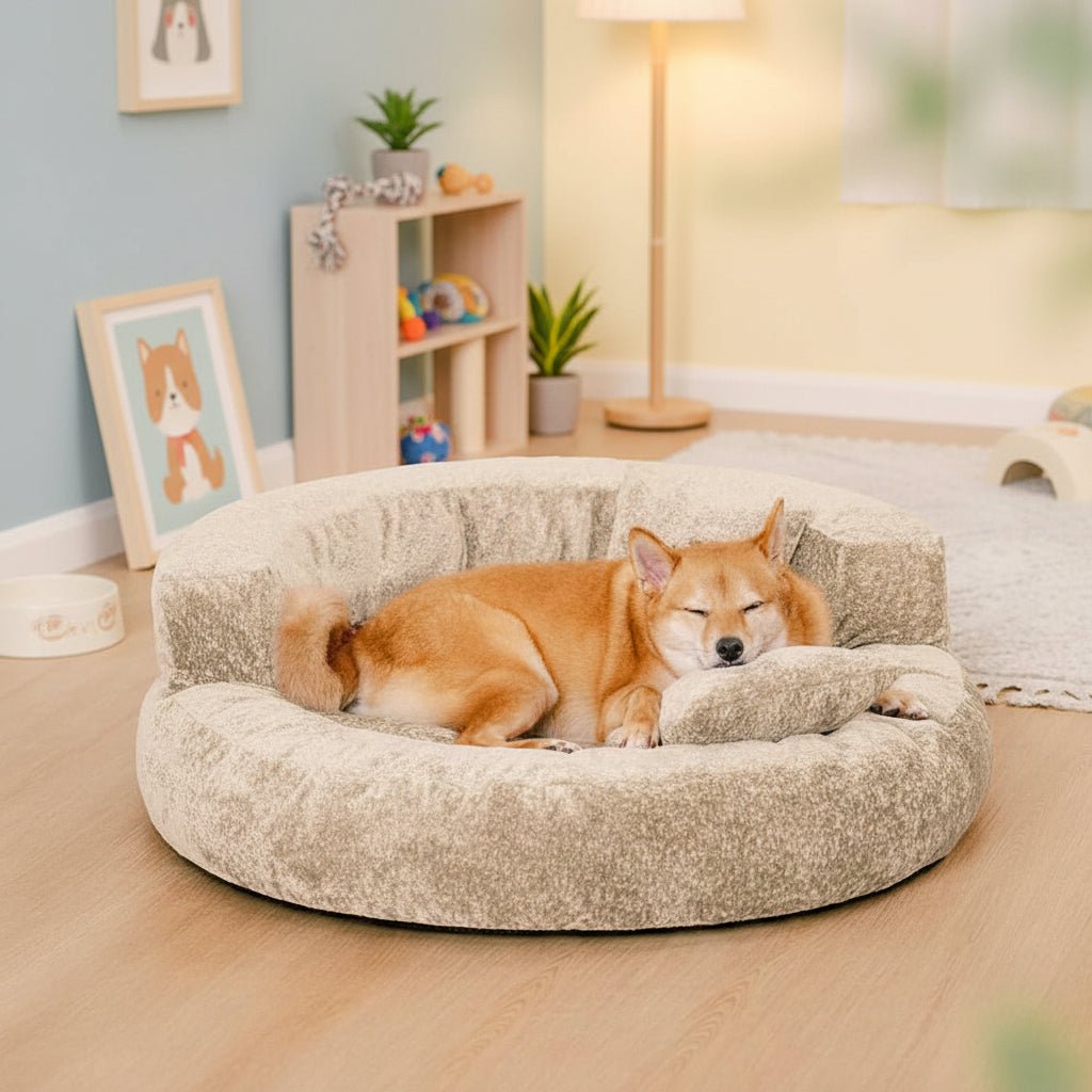 DreamNest - Orthopädisches Hundebett aus Diamant-Samt mit Abnehmbarem Bezug und Rutschfester Unterseite 11