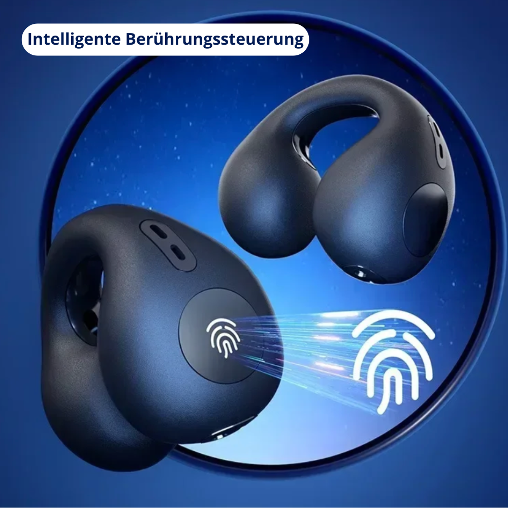 EchoSonic Auriculares Inalámbricos – Auriculares de Conducción Ósea Inalámbricos para Sonido Claro y Movimiento