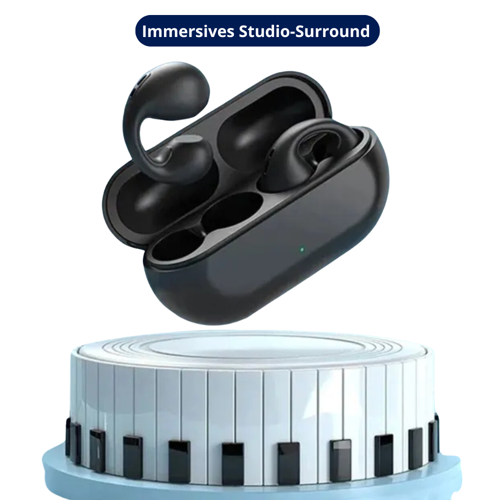 EchoSonic Auriculares Inalámbricos – Auriculares de Conducción Ósea Inalámbricos para Sonido Claro y Movimiento