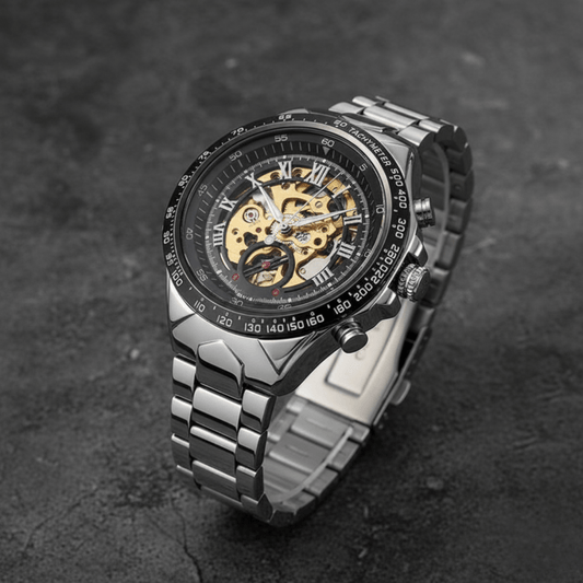 ECLIPTICA – Automatische Armbanduhr mit schimmerndem Gold-Strass 0