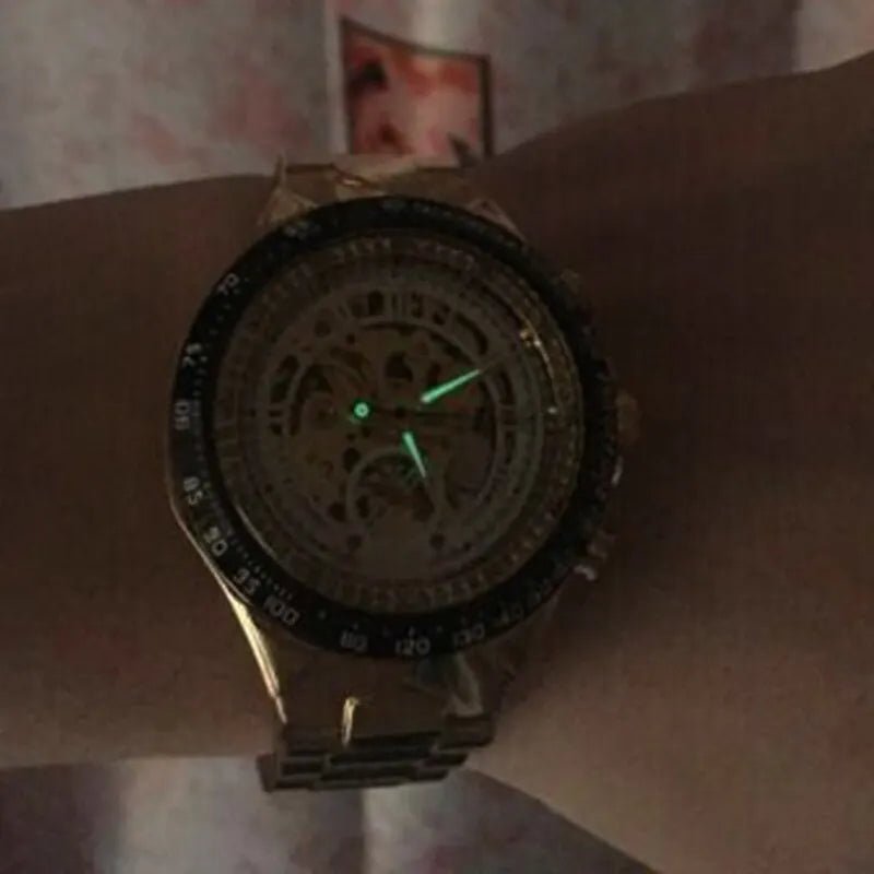 ECLIPTICA – Automatische Armbanduhr mit schimmerndem Gold-Strass 4