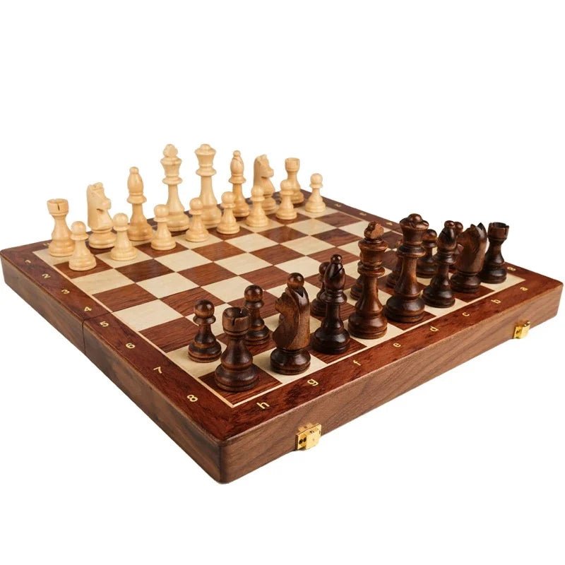 ELITEWOOD SCHACH – Hochwertiges Schachset aus Massivholz mit klappbarem Brett 6