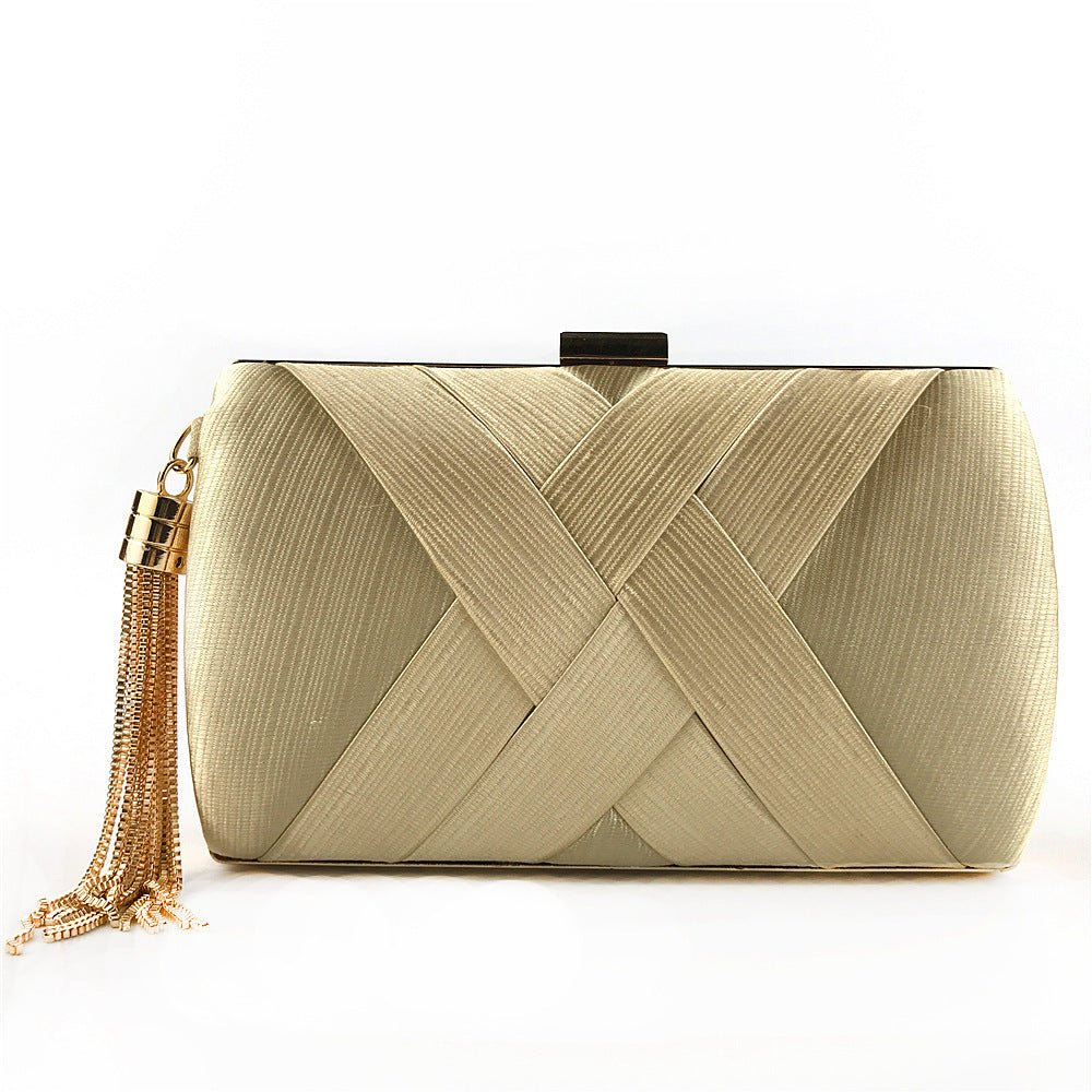 Éclessa Luxus-Abend-Clutch | Handtasche mit Satinquaste für klassische und moderne Eleganz 0