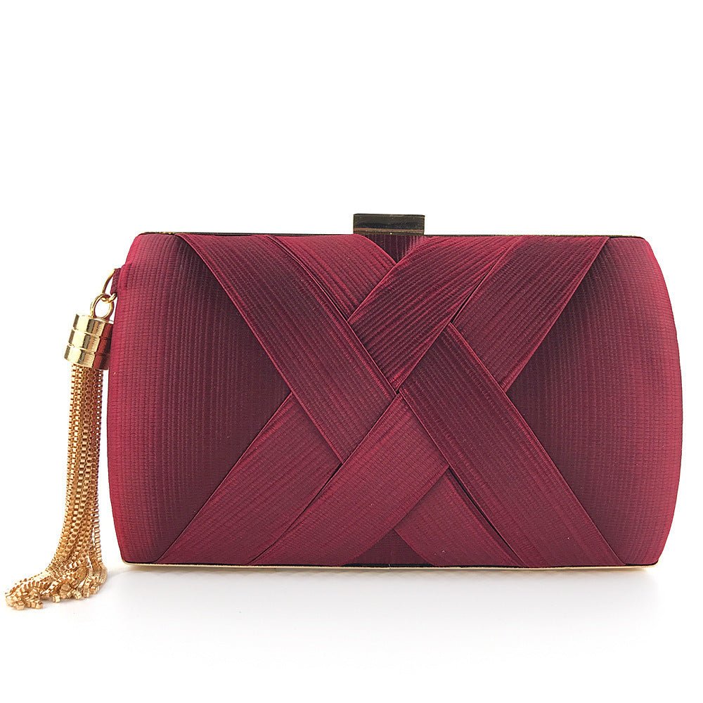 Éclessa Luxus-Abend-Clutch | Handtasche mit Satinquaste für klassische und moderne Eleganz 10
