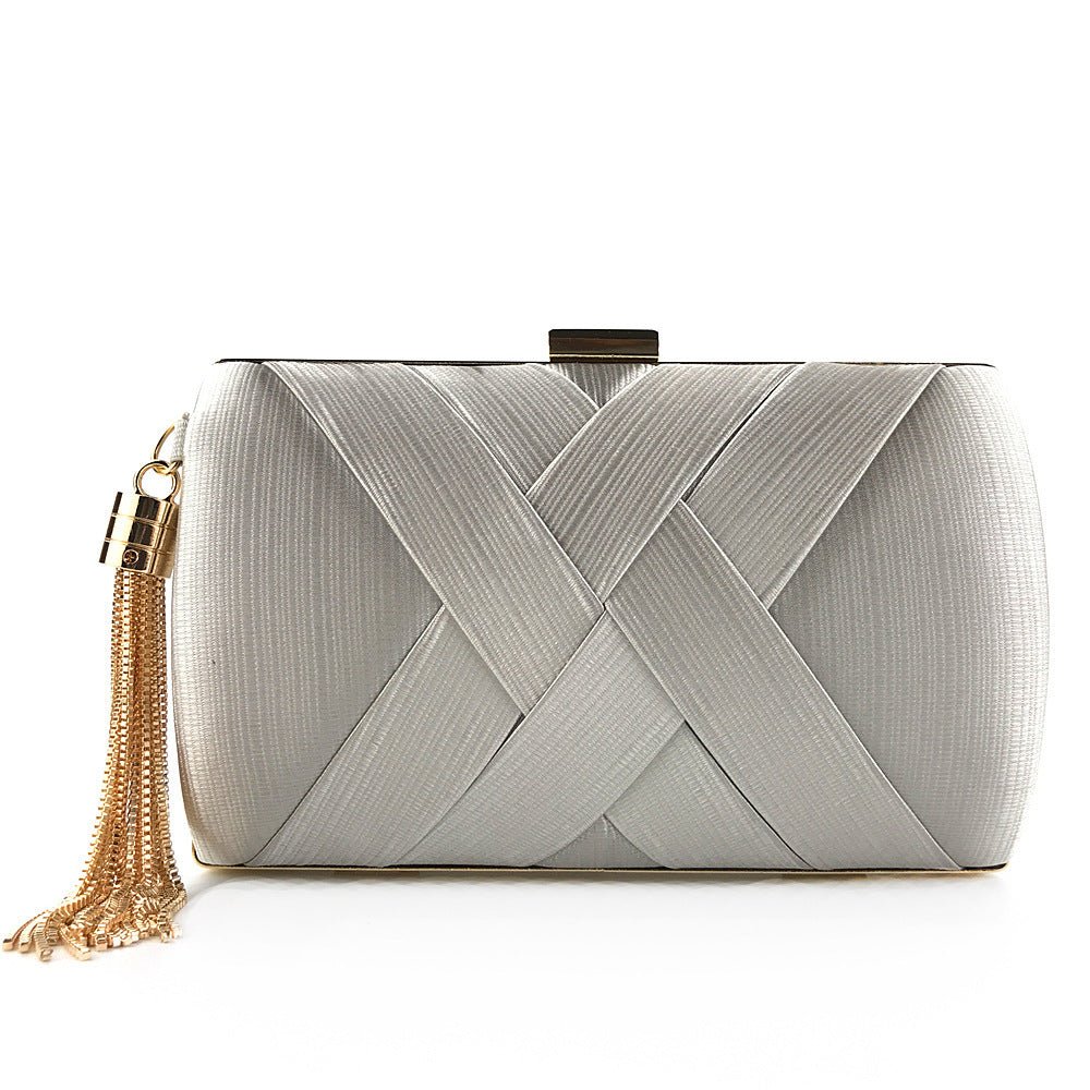 Éclessa Luxus-Abend-Clutch | Handtasche mit Satinquaste für klassische und moderne Eleganz 11