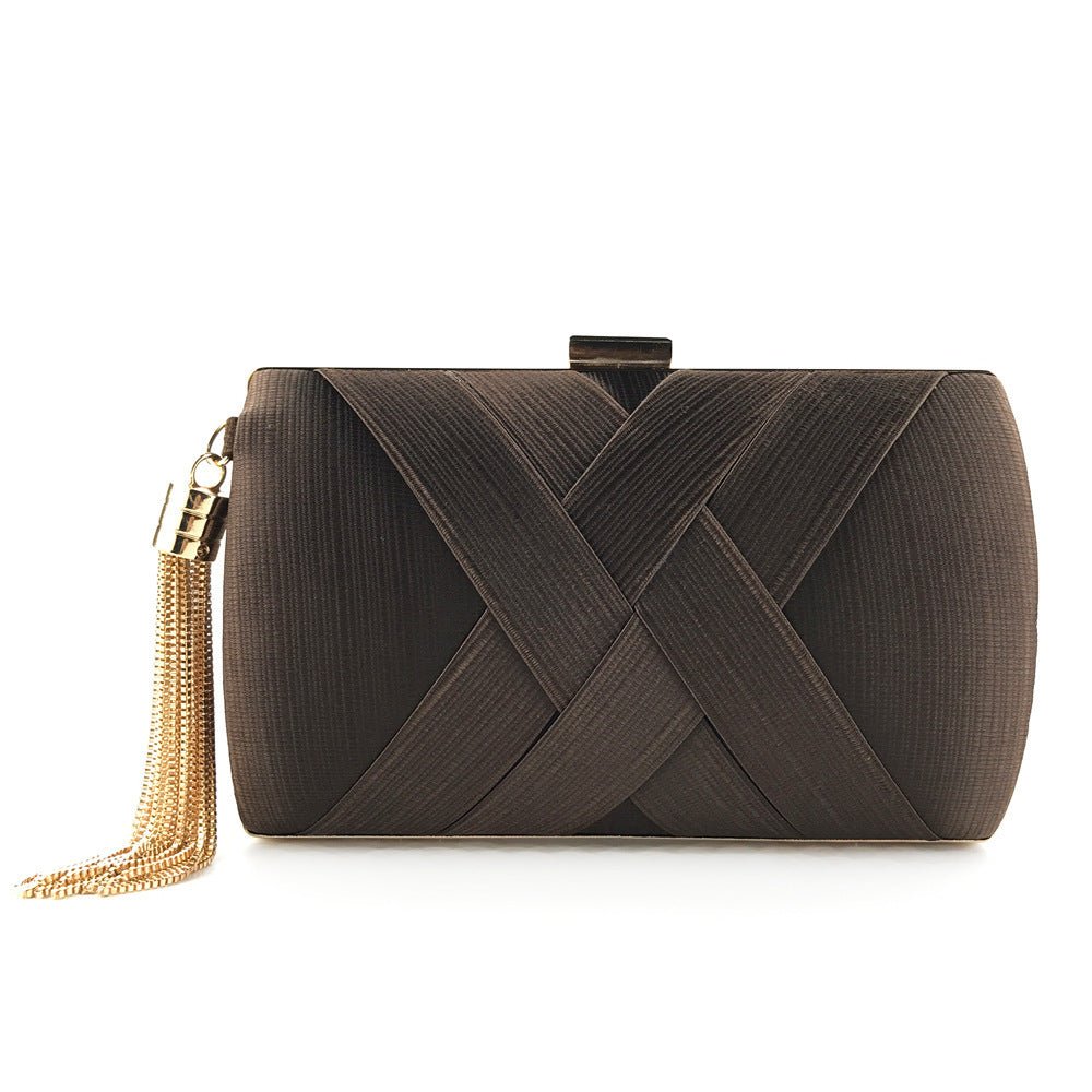 Éclessa Luxus-Abend-Clutch | Handtasche mit Satinquaste für klassische und moderne Eleganz 2