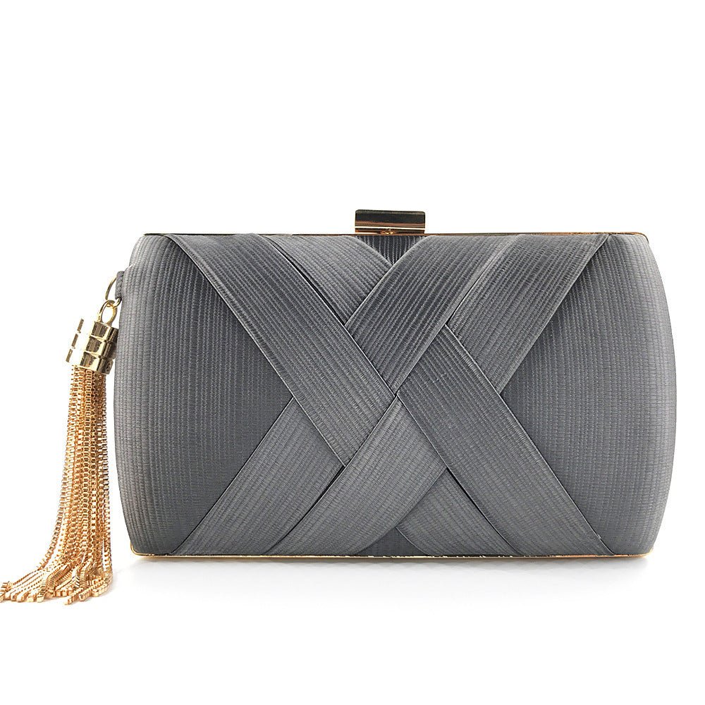 Éclessa Luxus-Abend-Clutch | Handtasche mit Satinquaste für klassische und moderne Eleganz 5