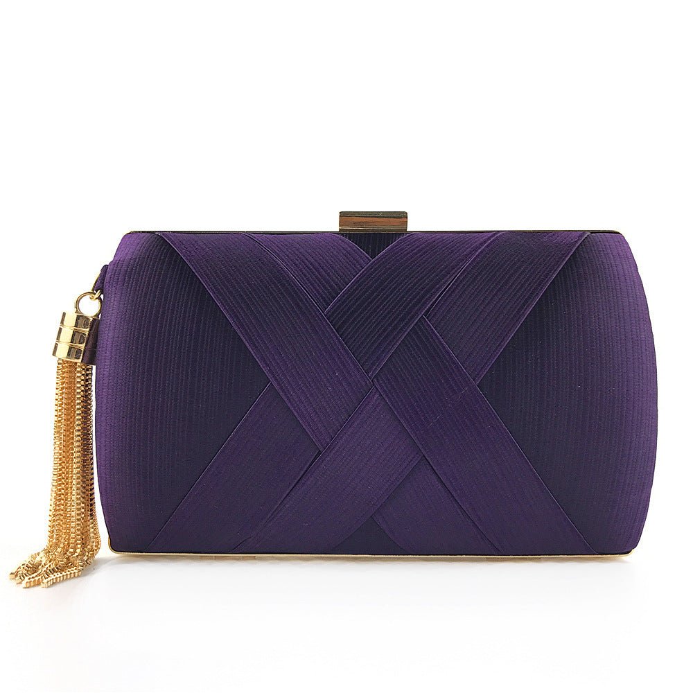 Éclessa Luxus-Abend-Clutch | Handtasche mit Satinquaste für klassische und moderne Eleganz 8