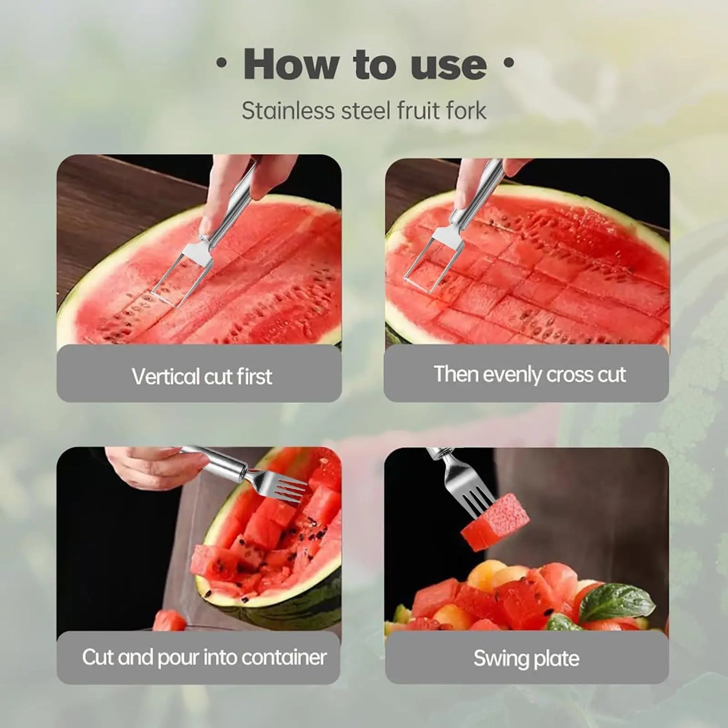 EasyFruit Duo – Fruit cutter with integrated fork for quick snack enjoyment