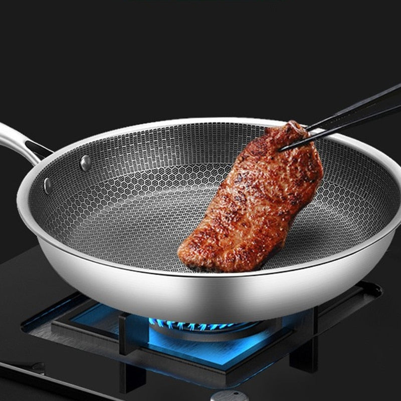 SARTÉN CHEFCRAFT – Sartén antiadherente de acero inoxidable para cocinar sin esfuerzo