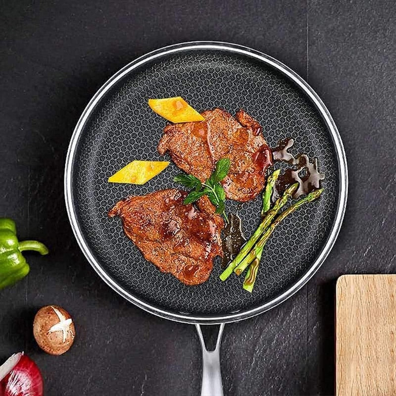 SARTÉN CHEFCRAFT – Sartén antiadherente de acero inoxidable para cocinar sin esfuerzo