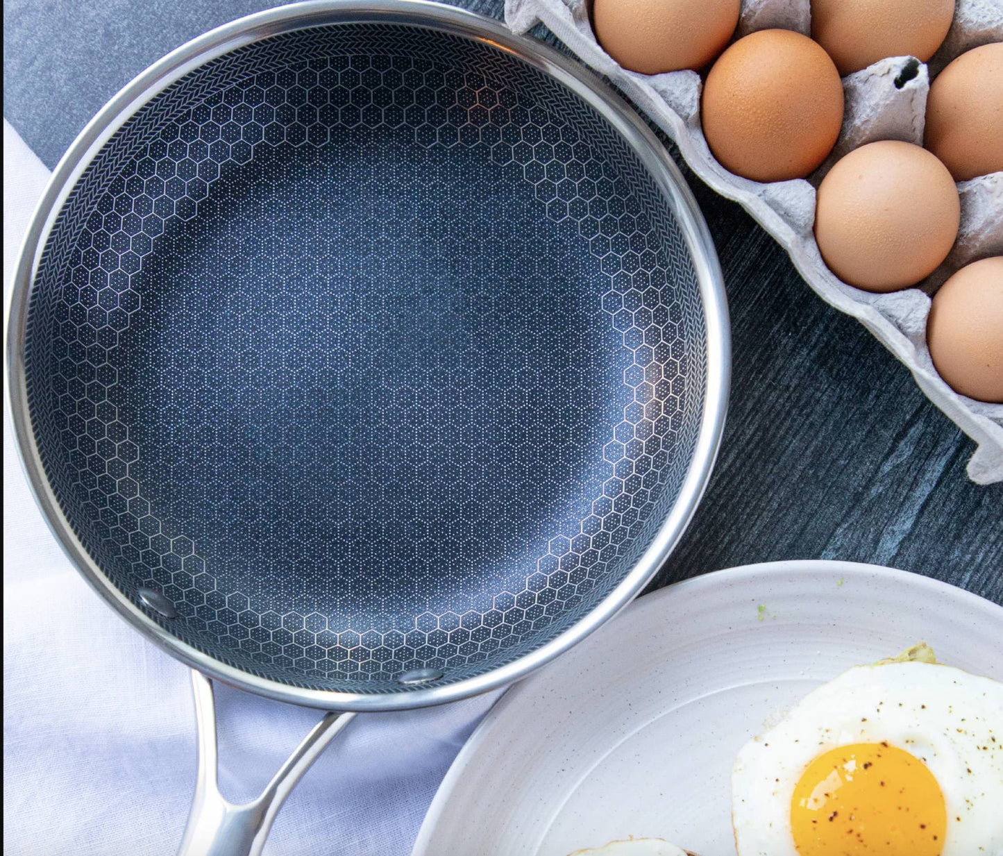 SARTÉN CHEFCRAFT – Sartén antiadherente de acero inoxidable para cocinar sin esfuerzo