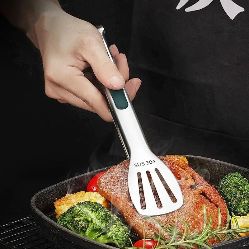 HandyTongs – Non-slip stainless steel tongs for meat, salad & bread