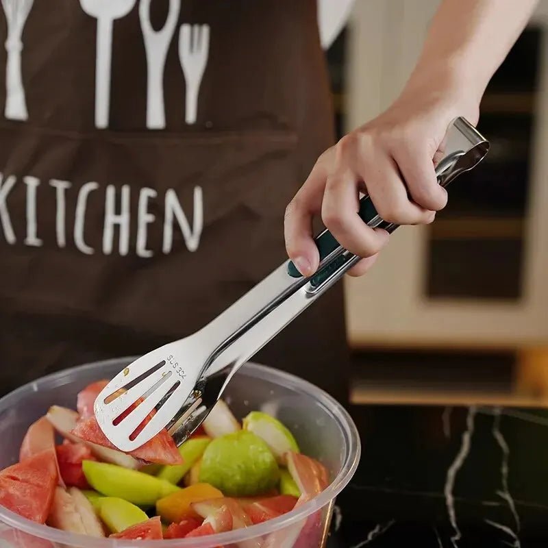 HandyTongs – Non-slip stainless steel tongs for meat, salad & bread