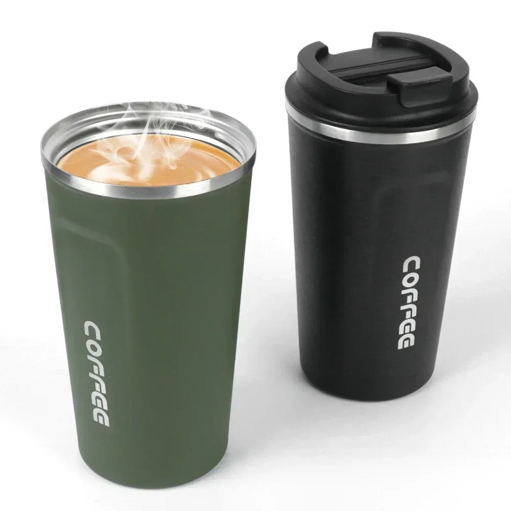 TravelMate Stainless Steel Thermal Mug – Insulated Travel Mug for Coffee & Tea, 380ml/510ml, Leak-Proof