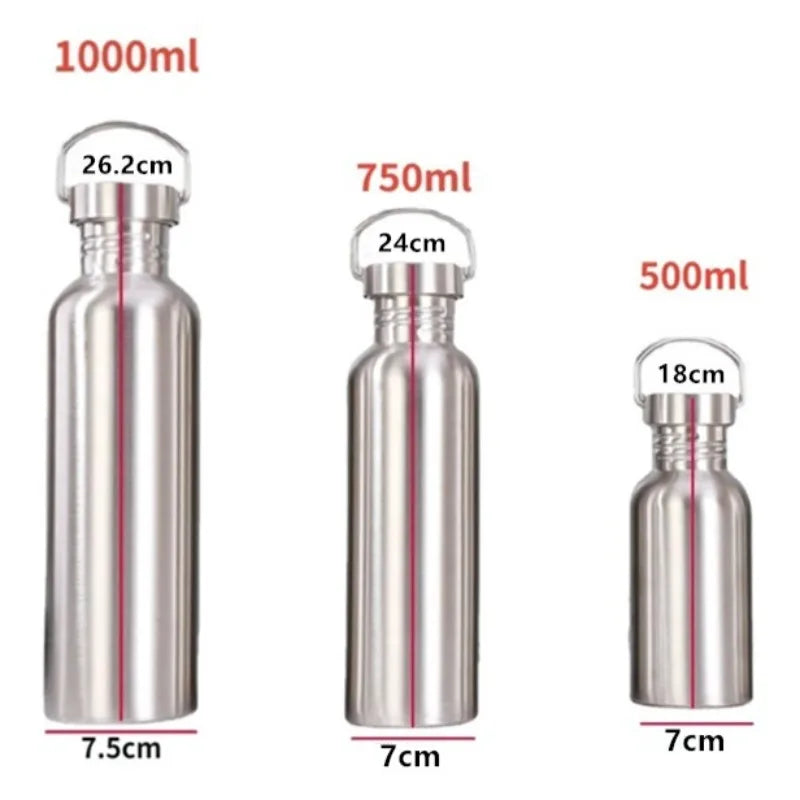 SteelFlow botella de agua de acero inoxidable 1000ml – robusta, ligera y versátil para deporte y actividades al aire libre