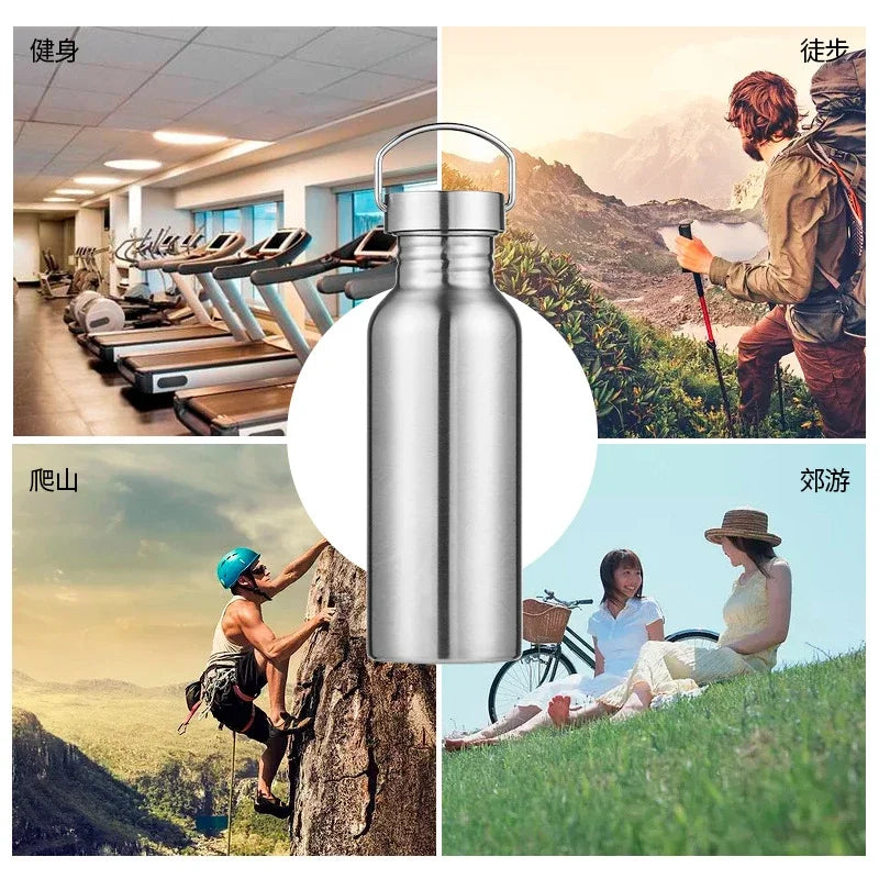SteelFlow botella de agua de acero inoxidable 1000ml – robusta, ligera y versátil para deporte y actividades al aire libre