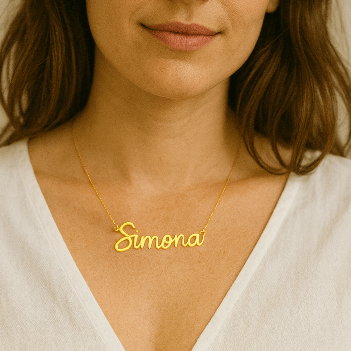 NOMELIA – Gepersonaliseerde naamketting van roestvrij staal voor vrouwen