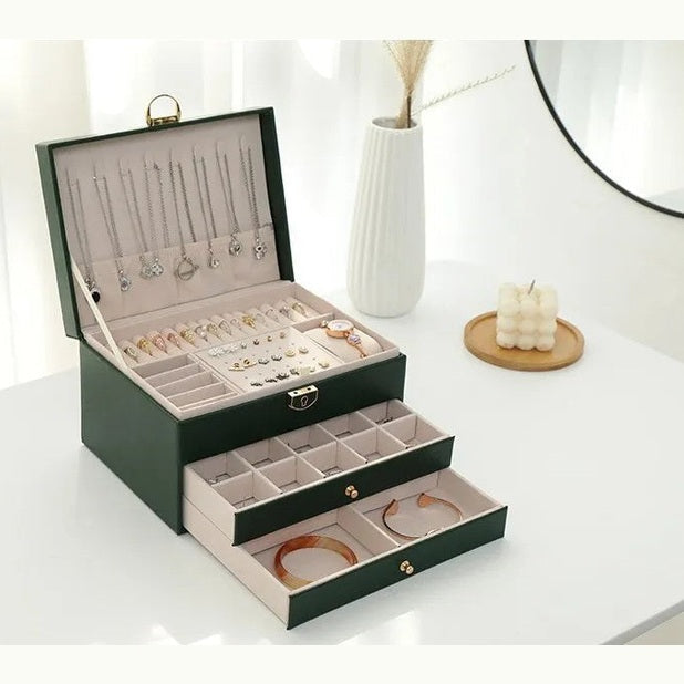 LUXE JEWEL - Elegant leather jewellery box for stylish storage